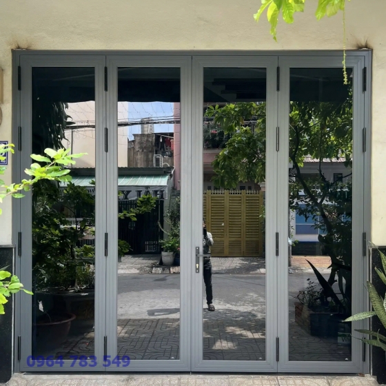 Thi Công , lắp đặt Cửa Nhôm Kính 4 cánh Quận 8